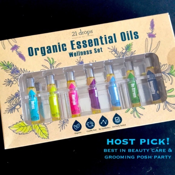 21 Drops Other - NWT Organic Essential Oil Roll On Set of 7!